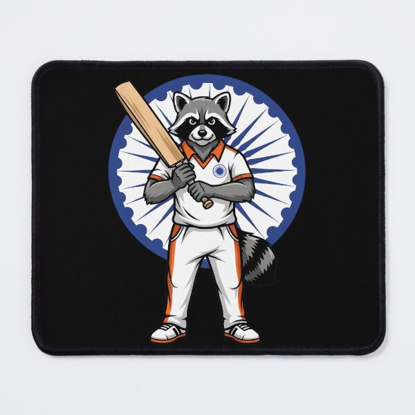 Item preview, Indian Cricket Raccoon Mascot Batter designed and sold by k3rstman1.