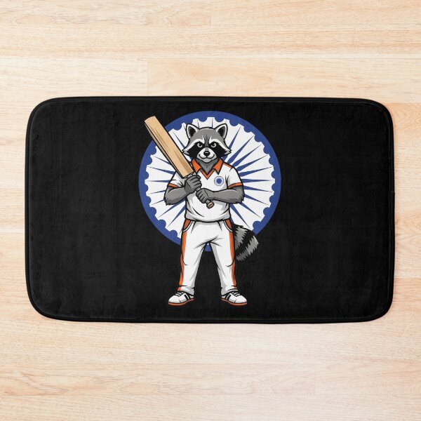 Item preview, Indian Cricket Raccoon Mascot Batter designed and sold by k3rstman1.
