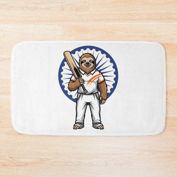 Item preview, Sloth Cricket Player India Mascot designed and sold by k3rstman1.
