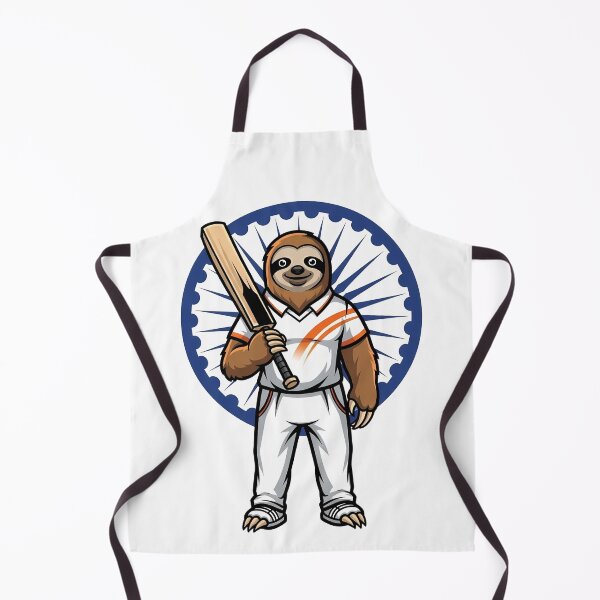 Item preview, Sloth Cricket Player India Mascot designed and sold by k3rstman1.