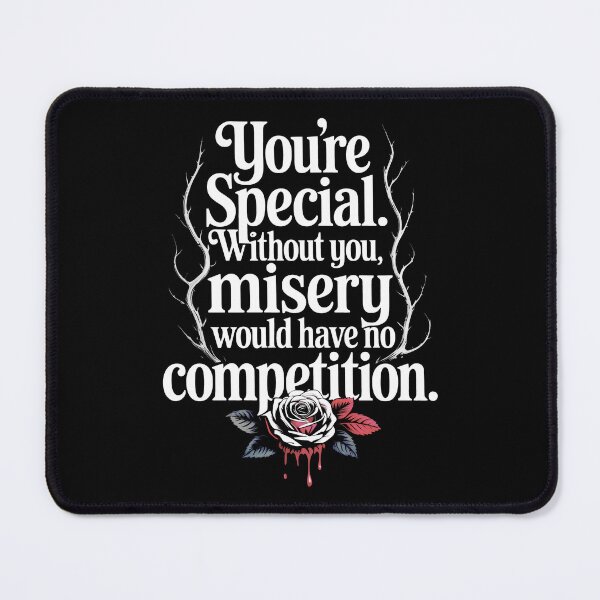Item preview, Thorn-Framed Sarcasm with White and Red Rose Detail designed and sold by SplashTastic.