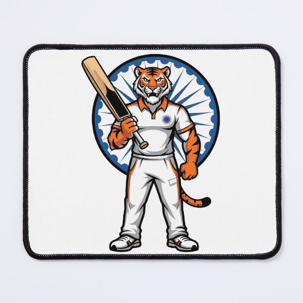 Item preview, Indian Cricket Tiger Mascot Batting designed and sold by k3rstman1.