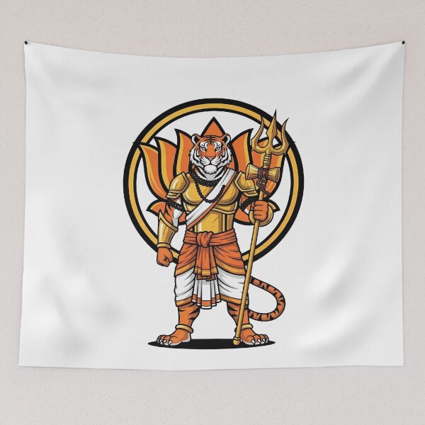 Item preview, Indian Tiger Deity Warrior Trident designed and sold by k3rstman1.