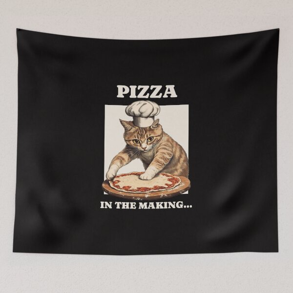 Item preview, Pizza Cat Making Pizza designed and sold by morve_eternelle.