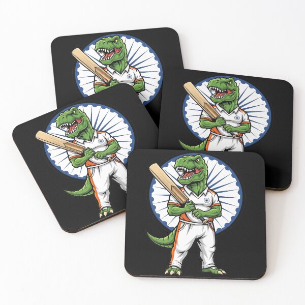 Item preview, Indian T-Rex Cricket Player Dinosaur designed and sold by k3rstman1.