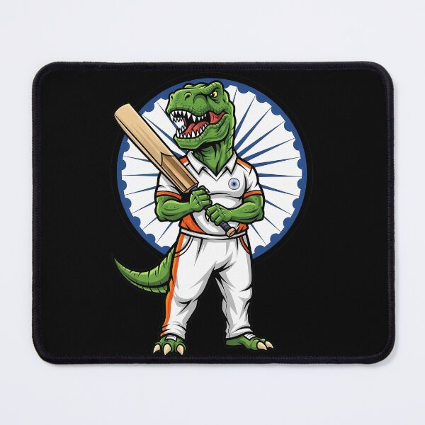 Item preview, Indian T-Rex Cricket Player Dinosaur designed and sold by k3rstman1.