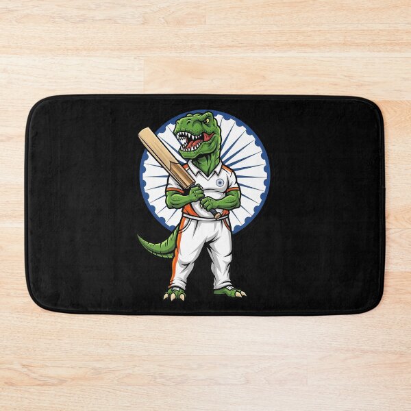 Item preview, Indian T-Rex Cricket Player Dinosaur designed and sold by k3rstman1.
