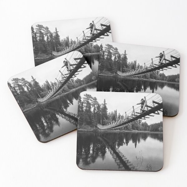 Item preview, Crossing the river. Kuusamo, Pieni karhunkierros 2025 bw designed and sold by Jouko Lehto Photography.