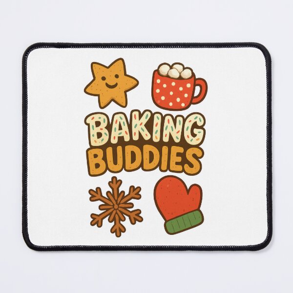 Item preview, Baking Buddies – Cute Holiday Cookie and Cocoa Winter Baking Design designed and sold by inkoutninja.