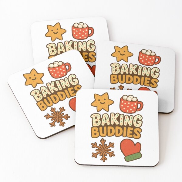 Item preview, Baking Buddies – Cute Holiday Cookie and Cocoa Winter Baking Design designed and sold by inkoutninja.