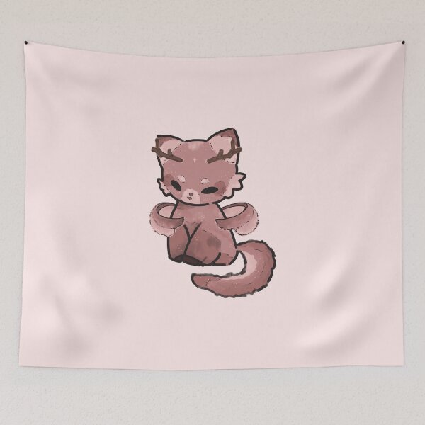 Item preview, Flying Forest Fox - Pink Background designed and sold by AuraBerryArt.