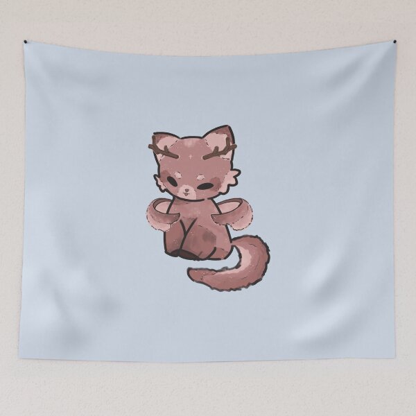 Item preview, Flying Forest Fox - Blue Background designed and sold by AuraBerryArt.
