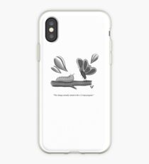 Funny Caterpillar to Butterfly Change Cartoon Humor iPhone Case