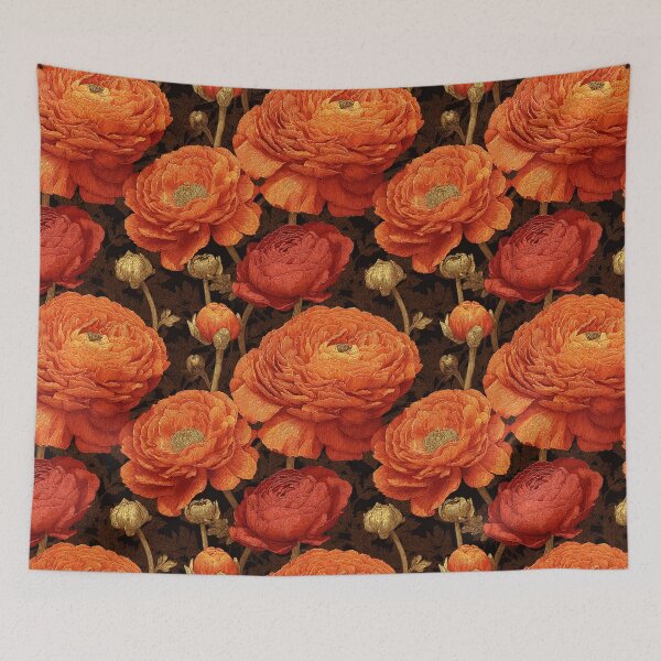 Item preview, Minimalistic Blooming Ranunculus Pattern For Rustic Charm designed and sold by RoyalStarsPatts.