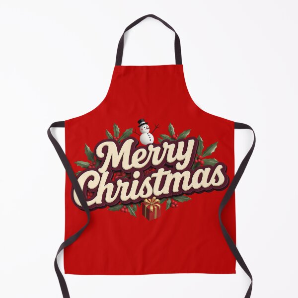Item preview, Retro 3D Merry Christmas Text Illustration – Vintage Holiday Typography with Snowman and Holly Design designed and sold by PixelVibe782.