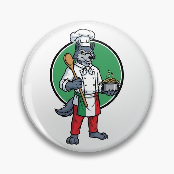 Item preview, Italian Chef Wolf Pasta Mascot designed and sold by k3rstman1.