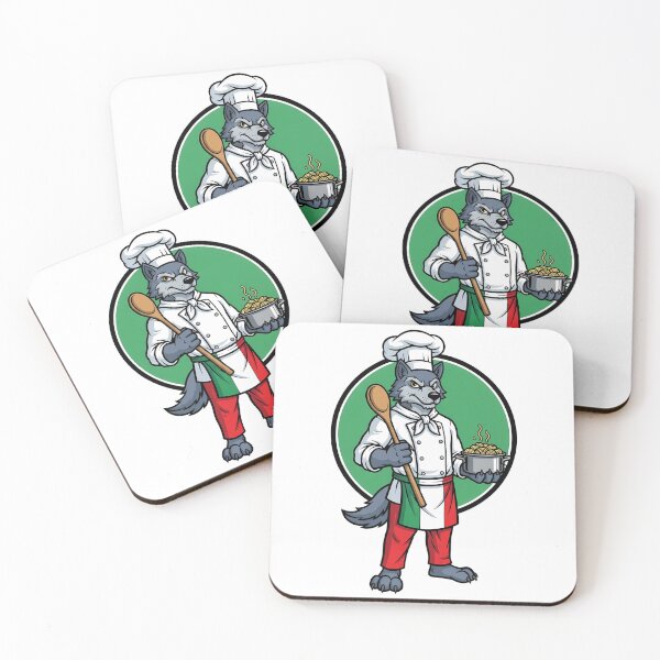 Item preview, Italian Chef Wolf Pasta Mascot designed and sold by k3rstman1.