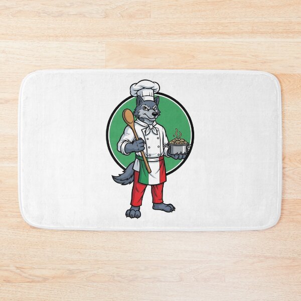 Item preview, Italian Chef Wolf Pasta Mascot designed and sold by k3rstman1.