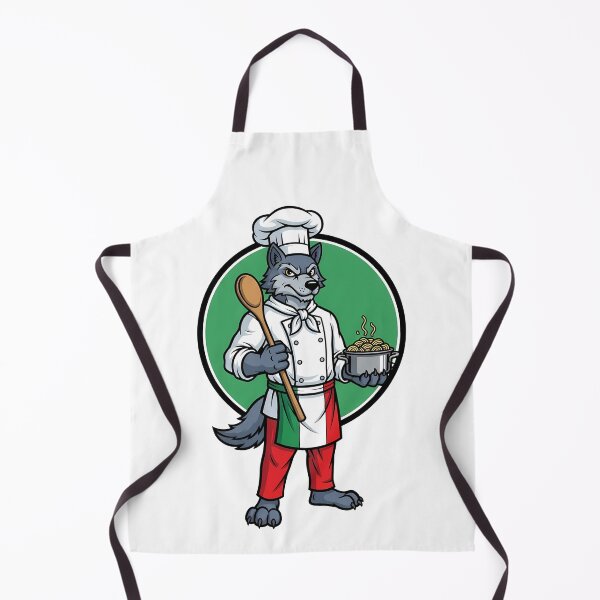 Item preview, Italian Chef Wolf Pasta Mascot designed and sold by k3rstman1.