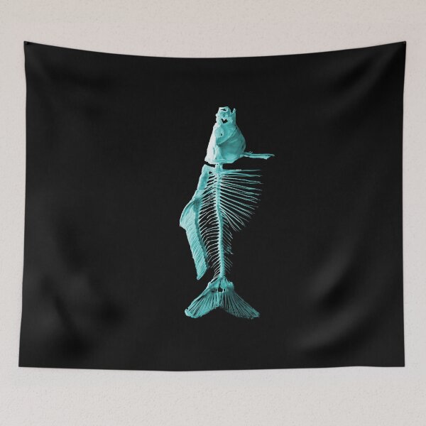 Item preview, Fish skeleton – Emerald blue glow of the sea / Swiss Artwork Photography designed and sold by Raphael Wolf.
