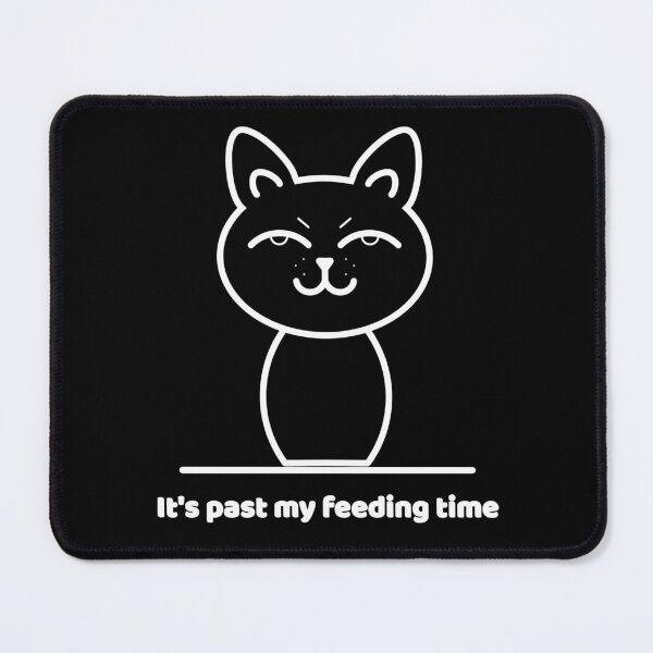 Item preview, Funny Cat 'Past My Feeding Time' Line Art designed and sold by P&B Digital Art.