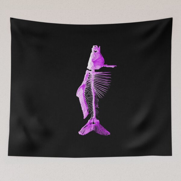 Item preview, Fish skeleton – Violet glow of the sea / Swiss Artwork Photography designed and sold by Raphael Wolf.
