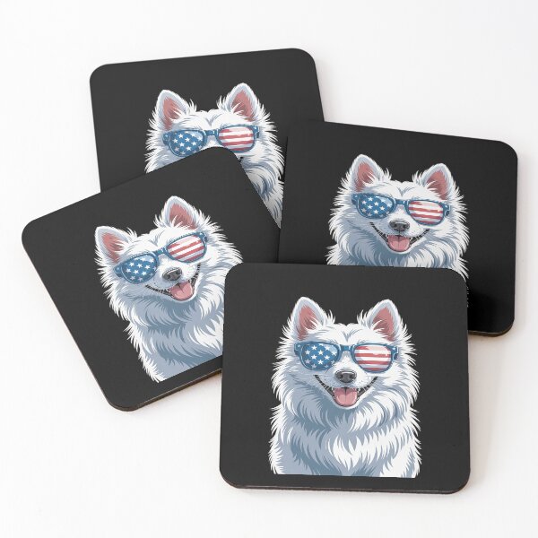 Item preview, American Eskimo Dog USA Flag Patriotic Dog Lover designed and sold by Idarmotar.