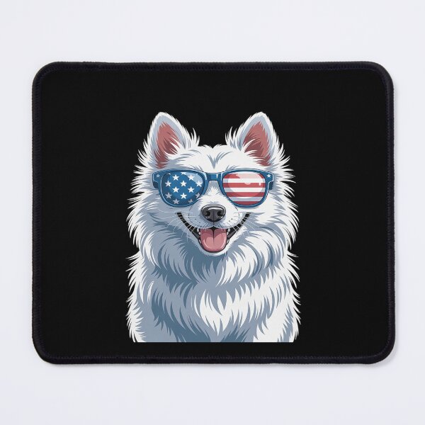 Item preview, American Eskimo Dog USA Flag Patriotic Dog Lover designed and sold by Idarmotar.