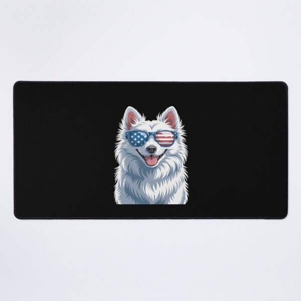 Item preview, American Eskimo Dog USA Flag Patriotic Dog Lover designed and sold by Idarmotar.