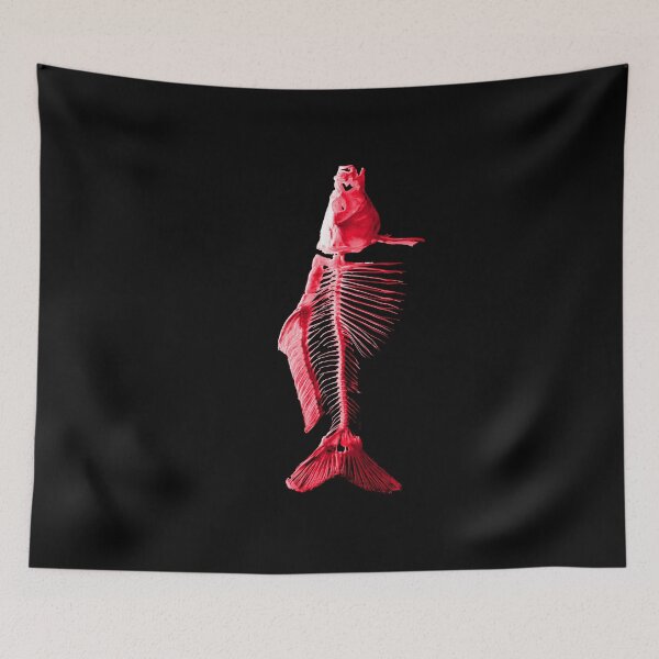 Item preview, Fish skeleton – Red glow of the sea / Swiss Artwork Photography designed and sold by Raphael Wolf.