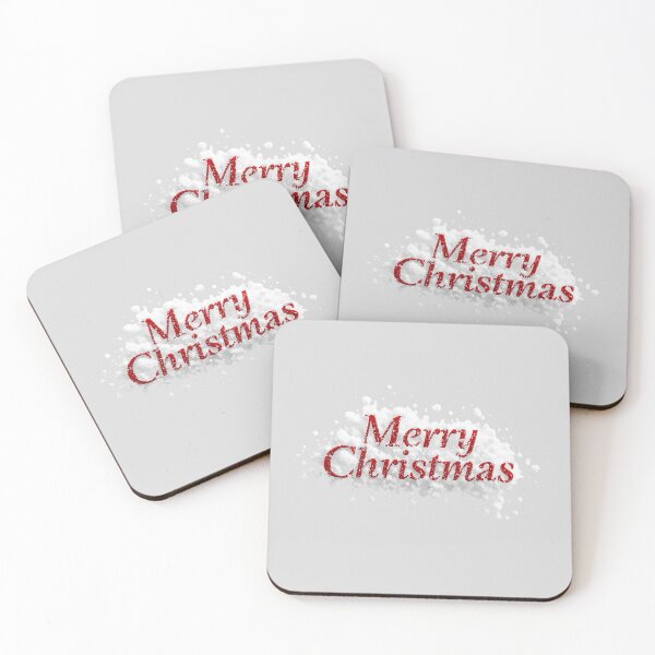 Item preview, Minimalist Merry Christmas Text Illustration – Elegant Red Cursive Typography with Snow Effect designed and sold by PixelVibe782.