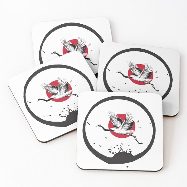 Item preview, Flying crane in front of the sun designed and sold by designeffect.