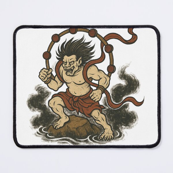 Item preview, Raijin – The Thunder Drum of Old Japan designed and sold by Lazy-Genius-Co.