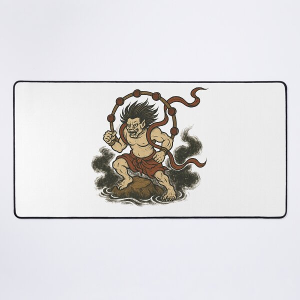 Item preview, Raijin – The Thunder Drum of Old Japan designed and sold by Lazy-Genius-Co.