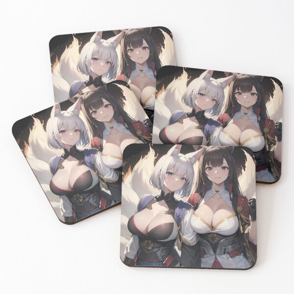 Artikelvorschau, Akagi und Kaga – Zwillingsflammenbindung – Azur Lane Anime-Mädchen entworfen und verkauft von Raslbazola.