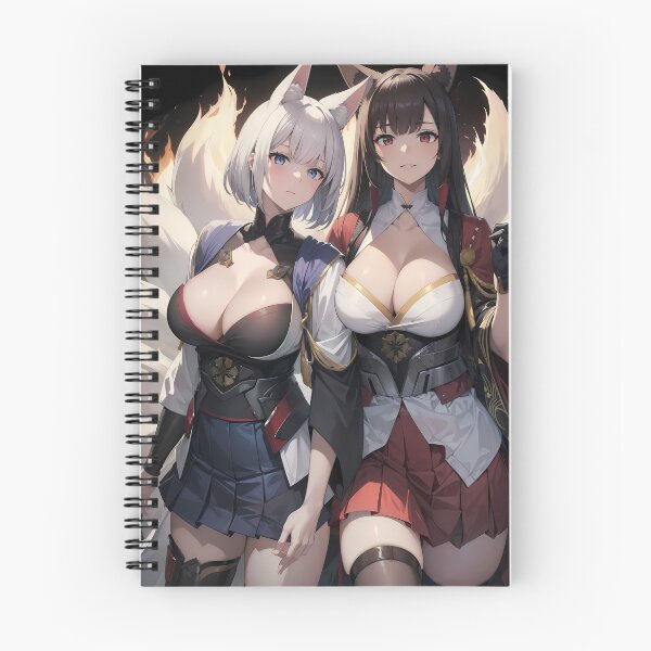 Artikelvorschau, Akagi und Kaga – Zwillingsflammenbindung – Azur Lane Anime-Mädchen entworfen und verkauft von Raslbazola.