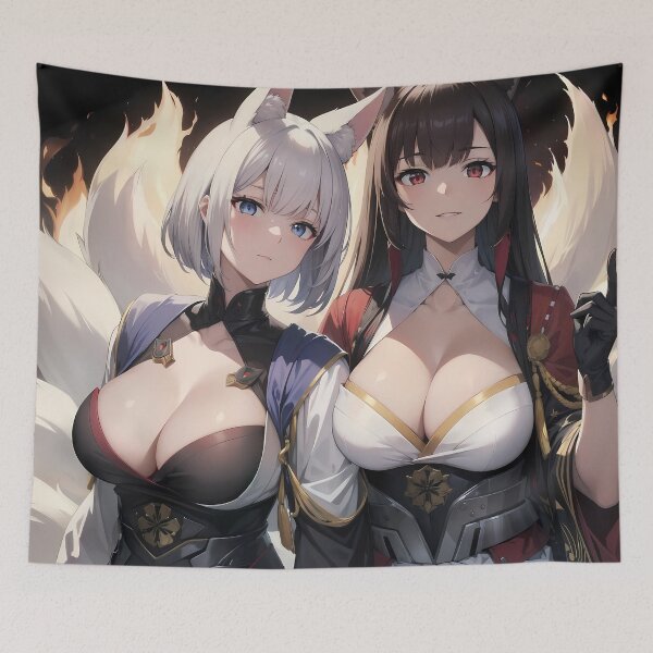 Item preview, Akagi and Kaga Twin Flame Bond Azur Lane Anime Girls designed and sold by Raslbazola.