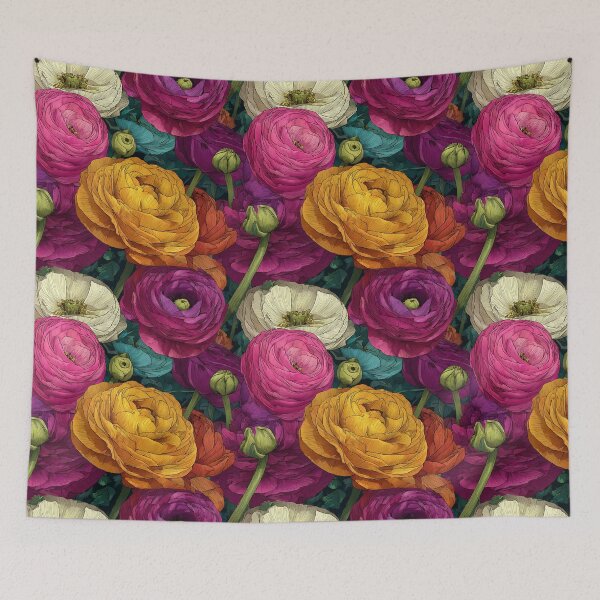 Item preview, Colorful Charming Ranunculus Texture For Thinking Of You designed and sold by RoyalStarsPatts.