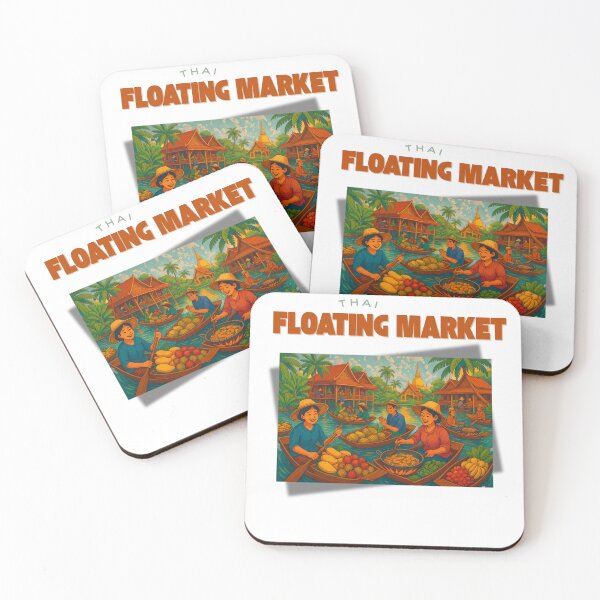 Item preview, Thai Floating Market – Vintage Siamese Life Art Print designed and sold by weerayar.