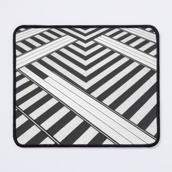 Item preview, Geometric Cross Pattern – Black and White Minimal Optical Line Design designed and sold by NoctaHike.