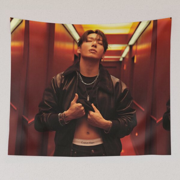 Item preview, Jungkook black leather jacket sigh JK BTS designed and sold by loveiscosmic.