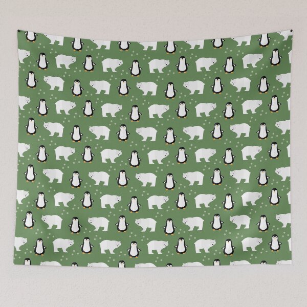 Item preview, Arctic adventures on green designed and sold by reneesillus.