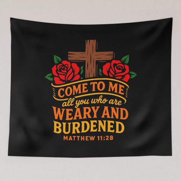 Item preview, Matthew 11:28 Come To Me All You Who Are Weary And Burdened designed and sold by plushism.