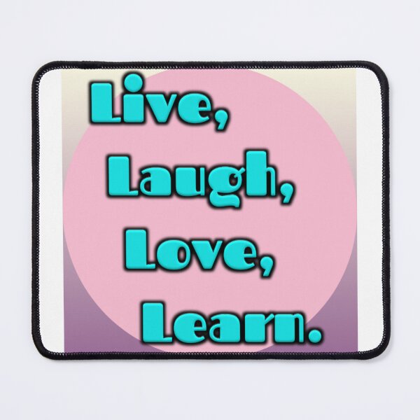Item preview, Live Laugh Love Learn Poster - Vibrant Pink Blue Motivational Quote Wall Art Print designed and sold by Faali950.