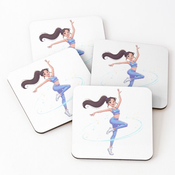 Item preview, Dancing Girl in Sparkling Blue Outfit Illustration designed and sold by DroolWorthyUS.