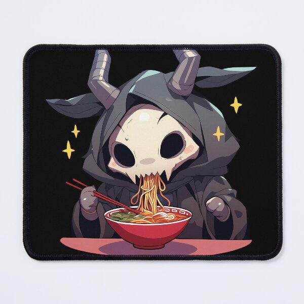 Item preview, Elias Ainsworth The Ancient Magus Bride Chibi Skeleton Eating Kawaii Ramen Anime designed and sold by Raslbazola.