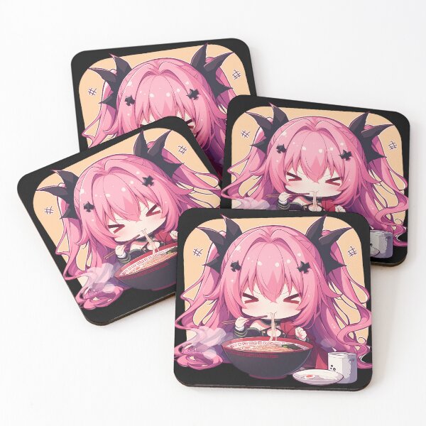 Item preview, Krul Tepes Seraph of the End Chibi Vampire Girl Enjoying Kawaii Ramen Anime designed and sold by Raslbazola.