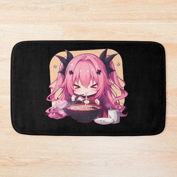 Item preview, Krul Tepes Seraph of the End Chibi Vampire Girl Enjoying Kawaii Ramen Anime designed and sold by Raslbazola.