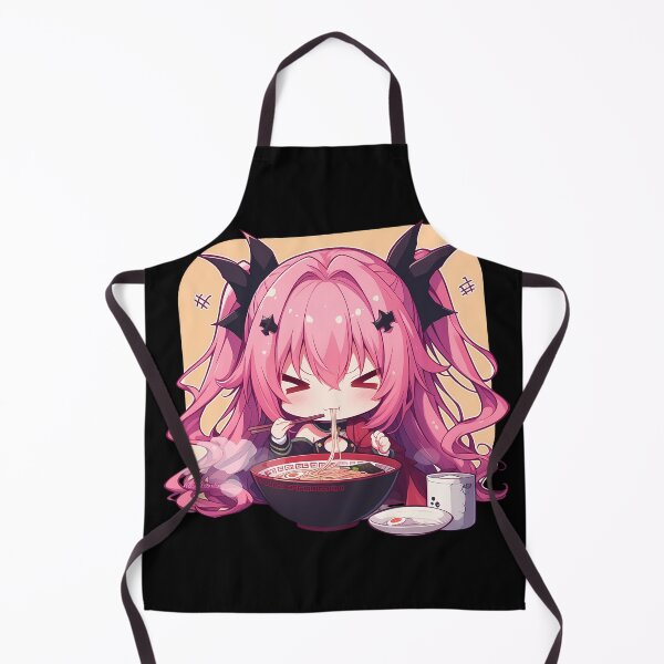 Item preview, Krul Tepes Seraph of the End Chibi Vampire Girl Enjoying Kawaii Ramen Anime designed and sold by Raslbazola.