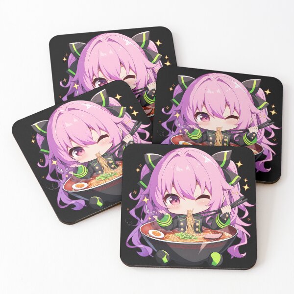 Item preview, Hiiragi Shinoa Seraph of the End Chibi Girl Slurping Kawaii Ramen Anime designed and sold by Raslbazola.
